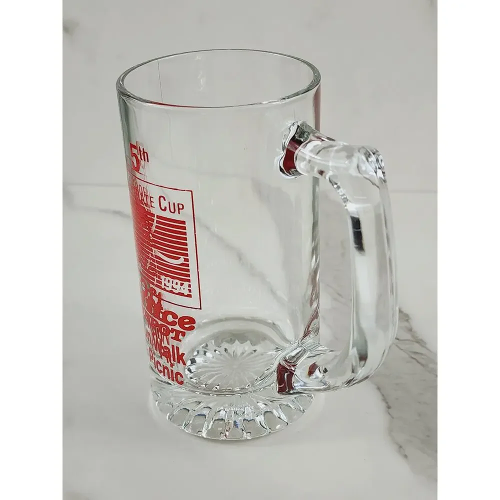 Office Depot Mug Beer Glass Corporate Cup Run Walk Picnic 1994 USA 5 1/2